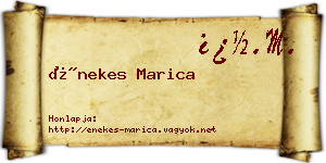 Énekes Marica névjegykártya